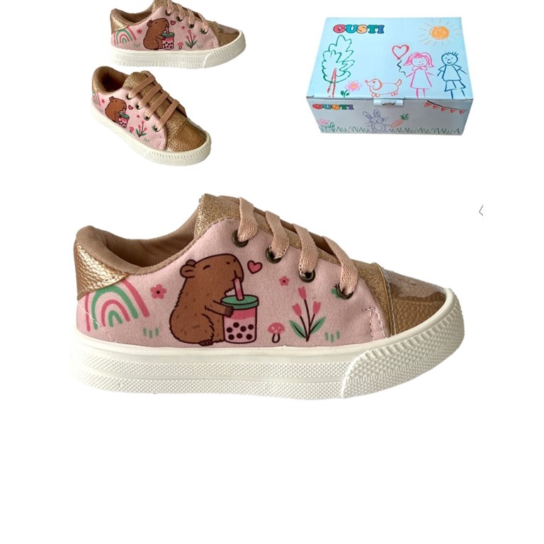 ZAPATILLA BEBA PRUSIANO ACORDONADO CAPIBARA. DISNEY