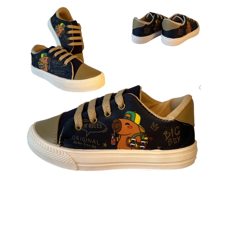 ZAPATILLA BEBE PRUSIANA ACORDONADA CAPIBARA. DISNEY