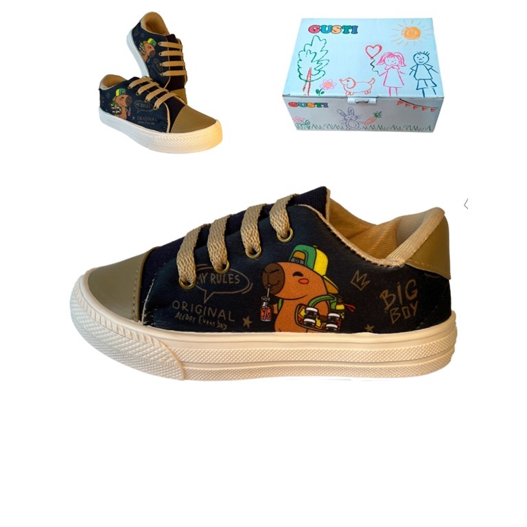 ZAPATILLA BEBE PRUSIANA ACORDONADA CAPIBARA. DISNEY