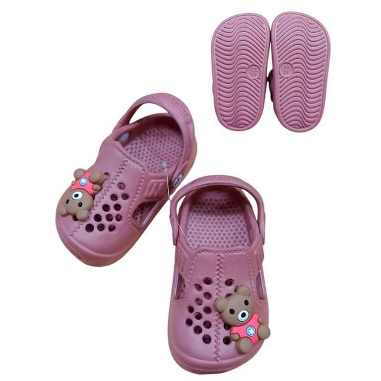 Sueco tipo crocs con apliques de animalitos.Disney