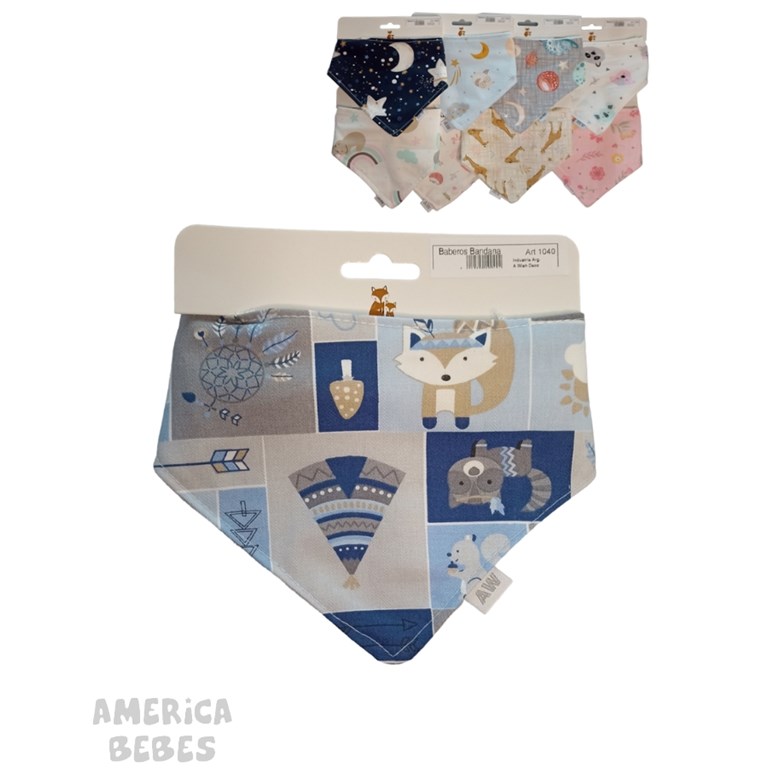 BABERO BANDANA CON BROCHE AMERICA