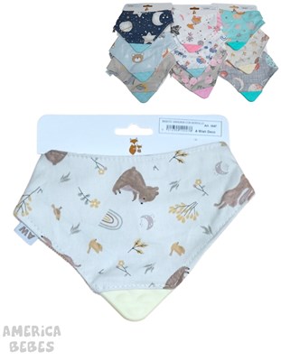 BABERO BANDANA CON MORDILLO PARA BEBE LABENDEL