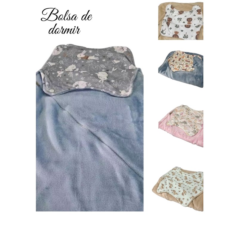 BOLSA SACO DORMIR POLAR+ALGODON. BROCHES SUPERIORES. CIERRE FRONTAL. COLORES: NENA-VARON-UNISEX AMERICA