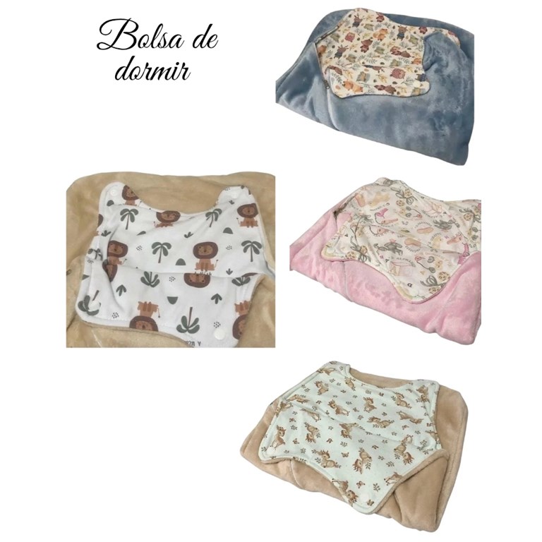 BOLSA SACO DORMIR POLAR+ALGODON. BROCHES SUPERIORES. CIERRE FRONTAL. COLORES: NENA-VARON-UNISEX AMERICA