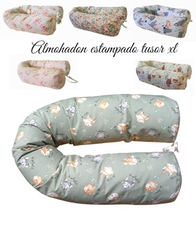 ALMOHADON ESTAMPADO LACTANCIA XL 150CM GABARDINA. COLORES: UNISEX-NENA-VARON. AMÉRICA