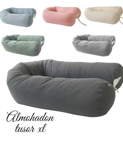 ALMOHADON LACTANCIA XL 150CM TUSOR LISO. COLORES: UNISEX-NENA-VARON.AMÉRICA