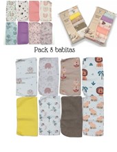 SET X8 BABITAS COLORES SURTIDOS  22X22 CM. AMERICA