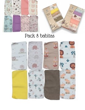 SET X8 BABITAS COLORES SURTIDOS 22X22 CM. AMERICA