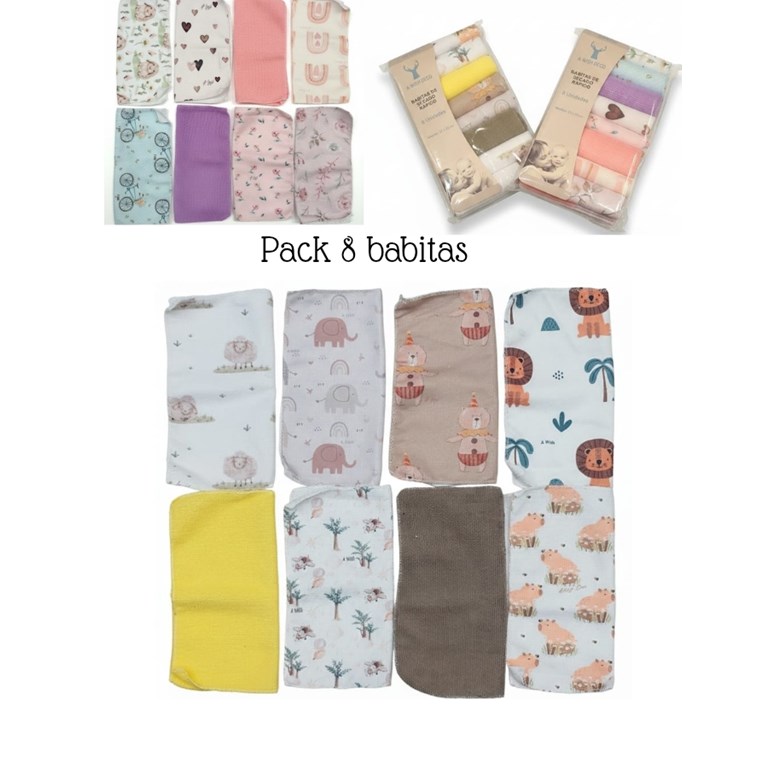 SET X8 BABITAS COLORES SURTIDOS  22X22 CM. AMERICA