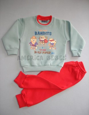 BUZO DE FRISA PARA BEBE ESTAMPA BICICLETA. GRUNY