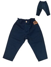 pantalon de bebe gabardina color azul tyg