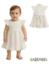 Vestido de beba creep con puntilla.TYG