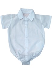 body camisa manga corta blanca para bebe tyg