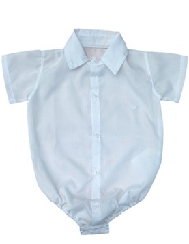 body camisa manga corta blanca para bebe tyg