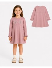 Vestido rosa con 2 flores.Labendel