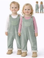 Jardinero pechera ovalada verde.Labendel