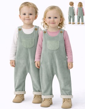 Jardinero pechera ovalada verde.Labendel