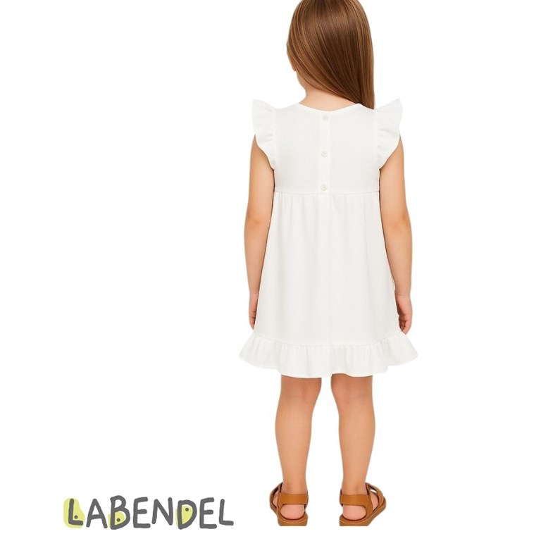 Vestido de nena creep con flores.Labendel