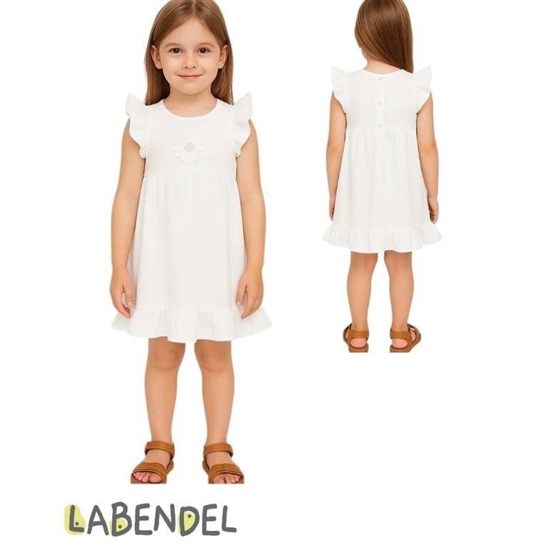 Vestido de nena creep con flores.Labendel
