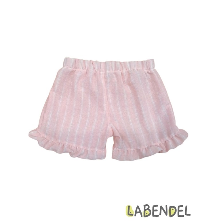 Short de nena simil lino color rosa.Labendel