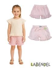 Short de nena simil lino color rosa.Labendel