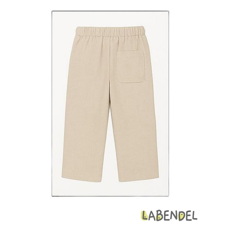 Pantalon de nena liso color beige.TYG