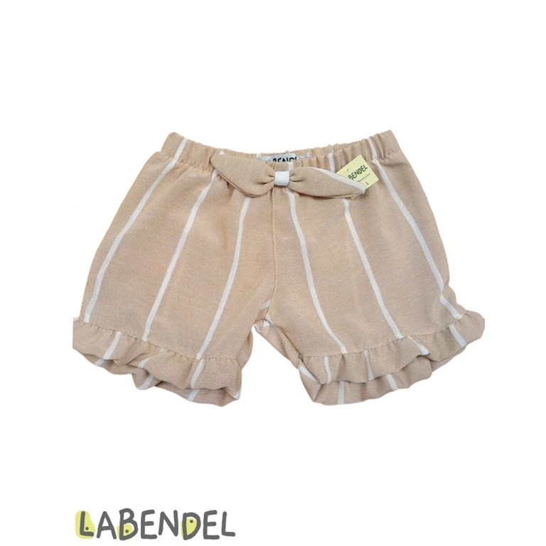 Short de beba simil lino color beige.Labendel