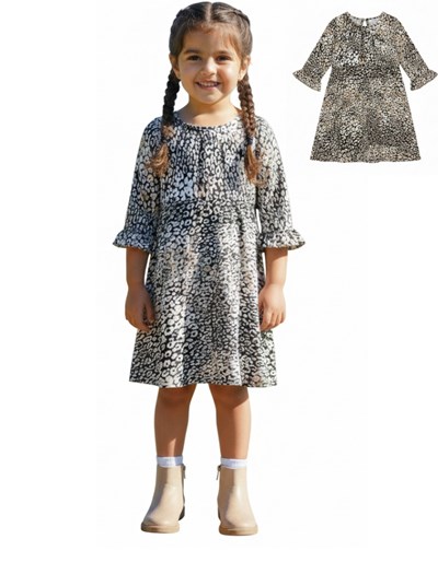 VESTIDO NENA ANIMAL PRINT. LABENDEL