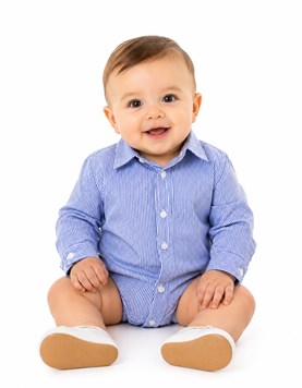 Body camisa rayado azul.Labendel