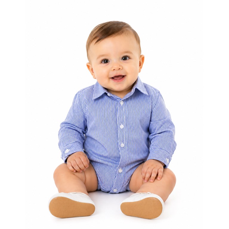 Body camisa rayado azul.Labendel