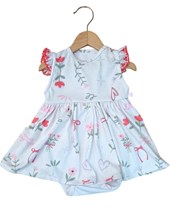 body vestido con broderie estampado corazones con flores tyg