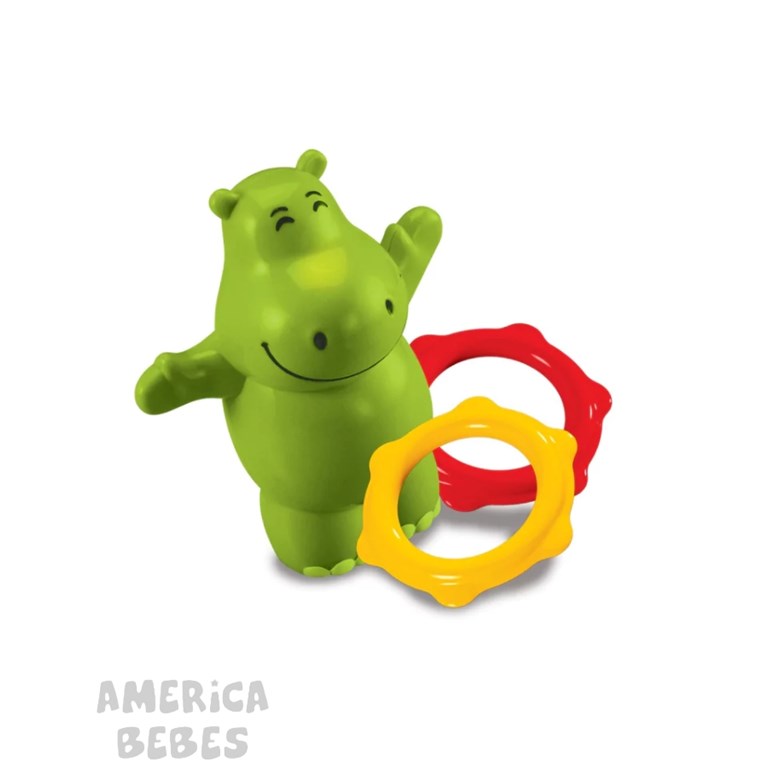 HIPOPOTAMO CON 2 AROS PARA BEBES BIMBI