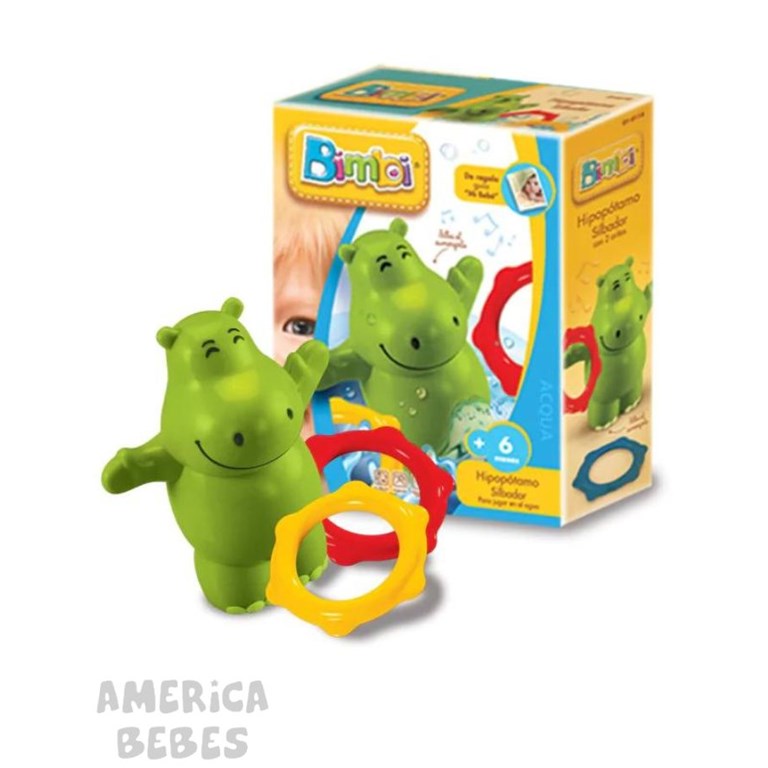 HIPOPOTAMO CON 2 AROS PARA BEBES BIMBI