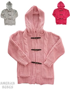 SWEATER CAMPERITA CON CAPUCHA Y CINTOS // TALLE S (8) TALLE M (10) TALLE L (12)