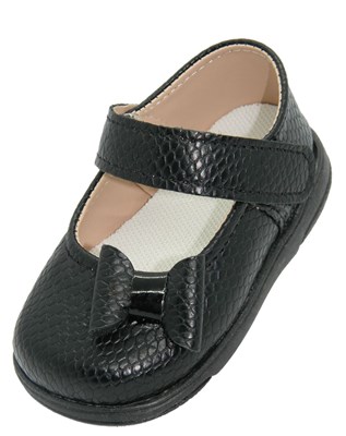 A313 NEGRO GUILLERMINA PARA BEBA CON MOÑO. PEPES BEBES