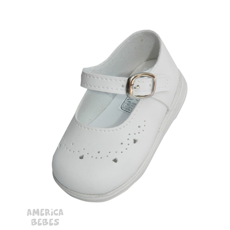 A317 BLANCO ZAPATITO CON HEBILLA PEPES BEBES