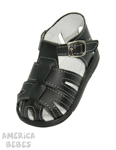 A521 NEGRO SANDALIA CLASICA PEPES BEBES