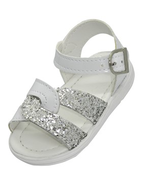 A525 BLANCO SANDALIA PARA BEBA CON HEBILLA. PEPES BEBES