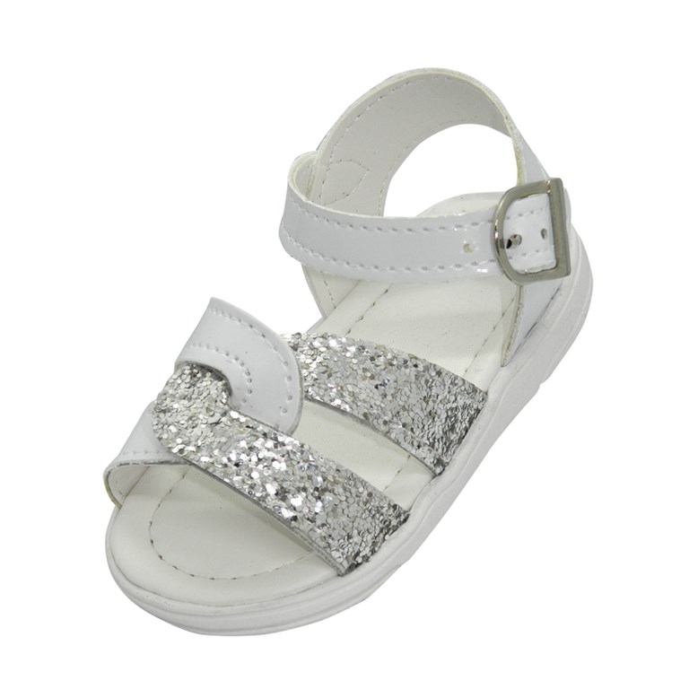 A525 BLANCO SANDALIA PARA BEBA CON HEBILLA. PEPES BEBES