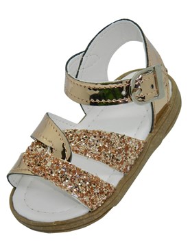 A525 COBRE SANDALIA BEBA CON HEBILLA. PEPES BEBES