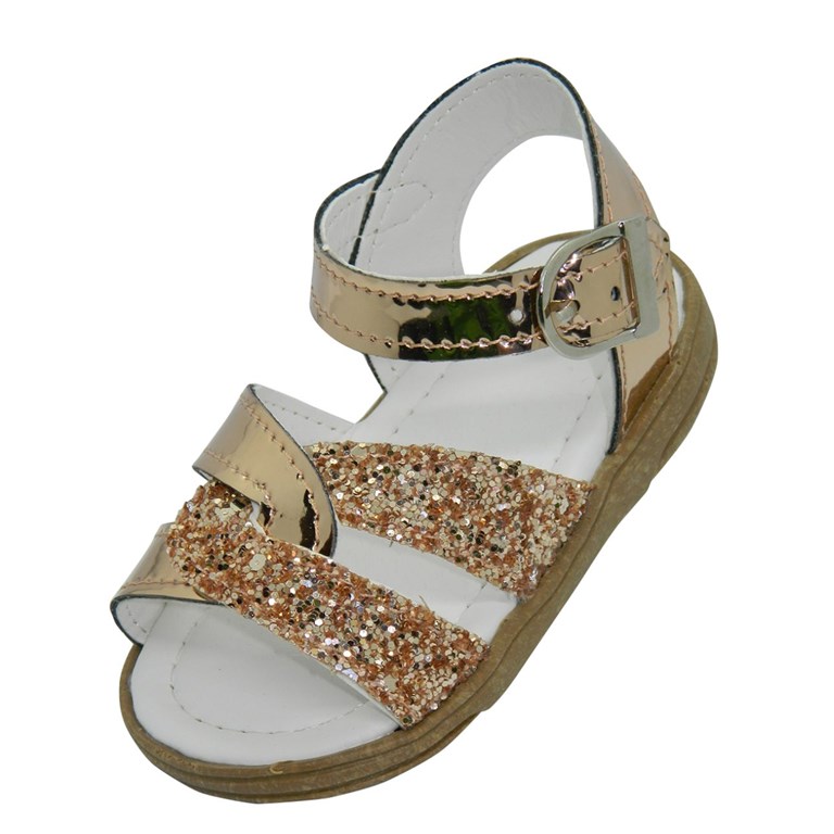 A525 COBRE SANDALIA BEBA CON HEBILLA. PEPES BEBES
