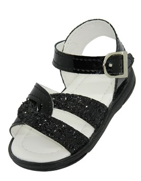 A525 NEGRO SANDALIA PARA BEBA CON HEBILLA. PEPES BEBES