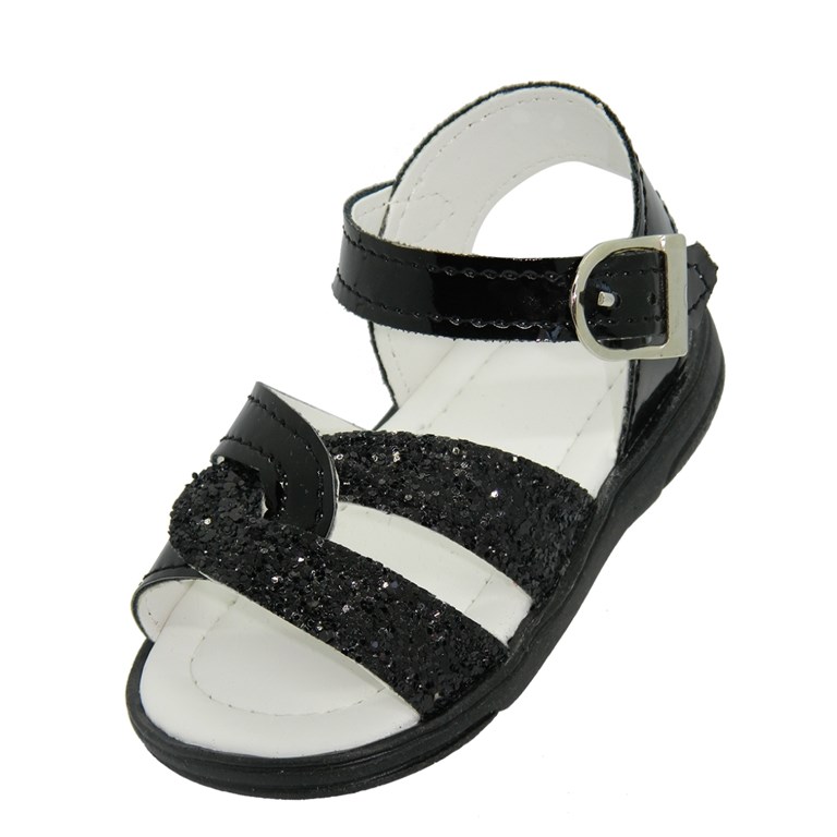 A525 NEGRO SANDALIA PARA BEBA CON HEBILLA. PEPES BEBES