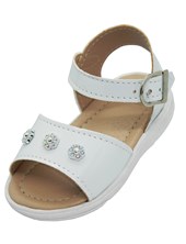 A532 BLANCO SANDALIA PARA BEBA CON HEBILLA. PEPES BEBES