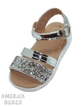 A541 PLATA SANDALIA BORDADA  PEPES BEBES