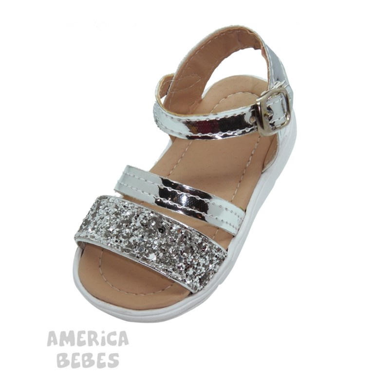 A541 PLATA SANDALIA BORDADA PEPES BEBES