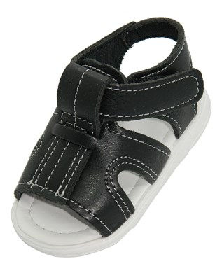 A547 NEGRO SANDALIA CON ABROJO. PEPES BEBES