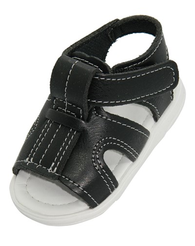 A547 NEGRO SANDALIA CON ABROJO. PEPES BEBES
