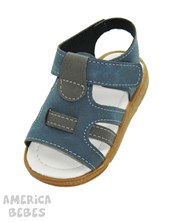 A548 JEAN SANDALIA BEBE CON ABROJO. PEPES BEBES