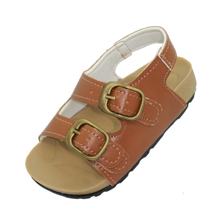 A 597 SUELA SANDALIA PARA NENA ECOCUERO CON 2 HEBILLAS PEPES BEBES